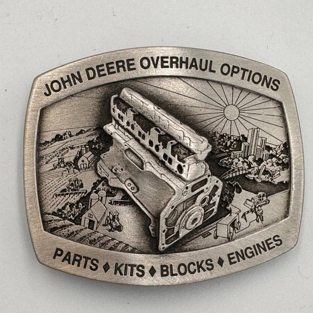 Vintage 1995 John Deere Overhaul Options Belt Buckle Spec Cast Limited Edition